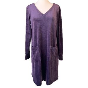 Pure Jill J Jill Velvet A-Line Purple Shift Dress